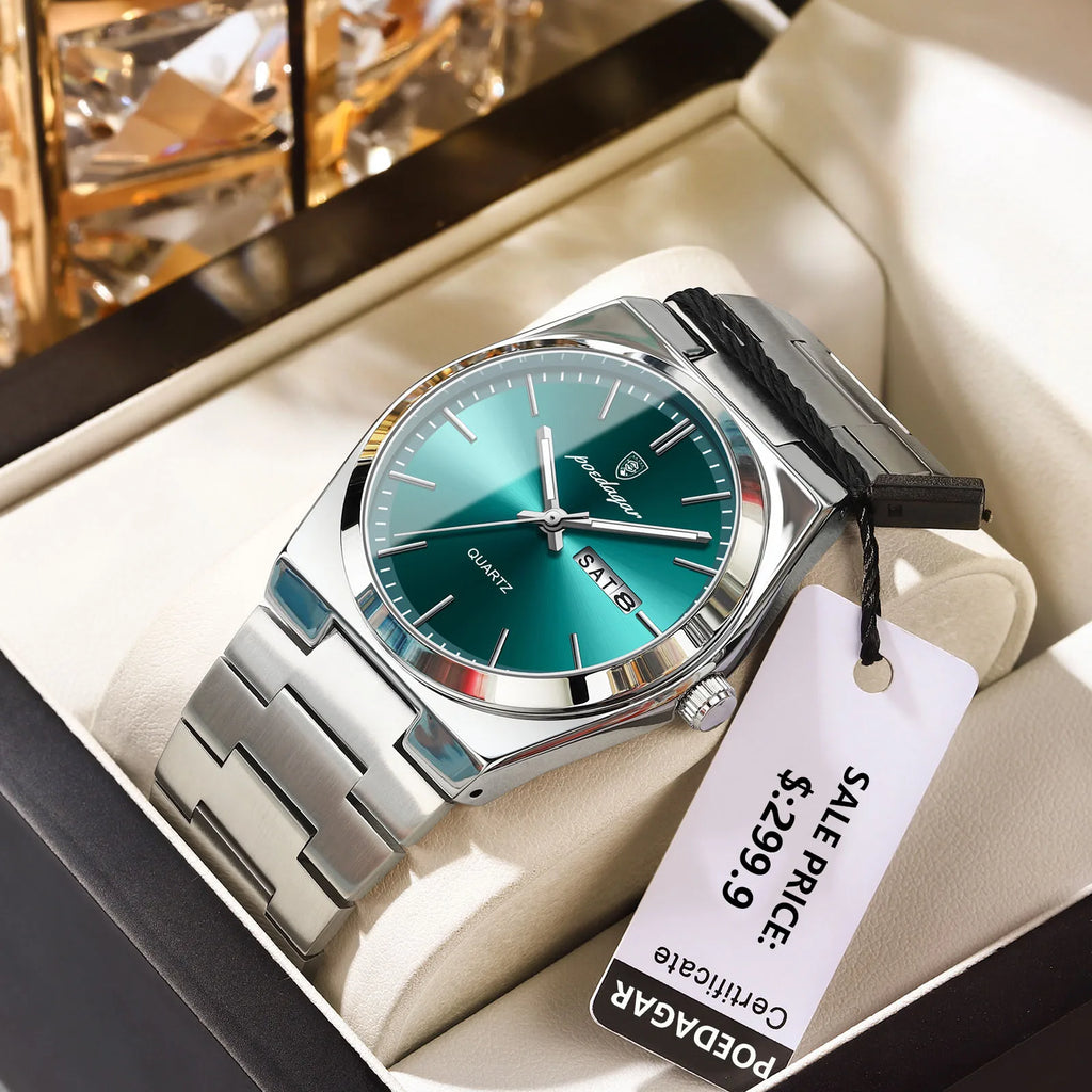 Montre Homme POEDAGAR – Acier & Quartz