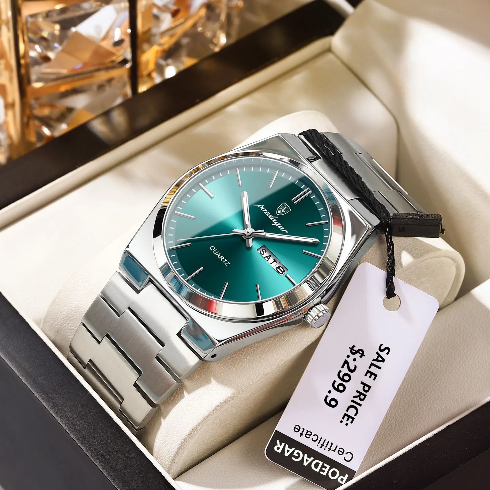 Montre Homme POEDAGAR – Acier & Quartz