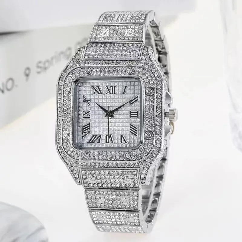 Montre "Prestige" Dorée – Édition Cristaux