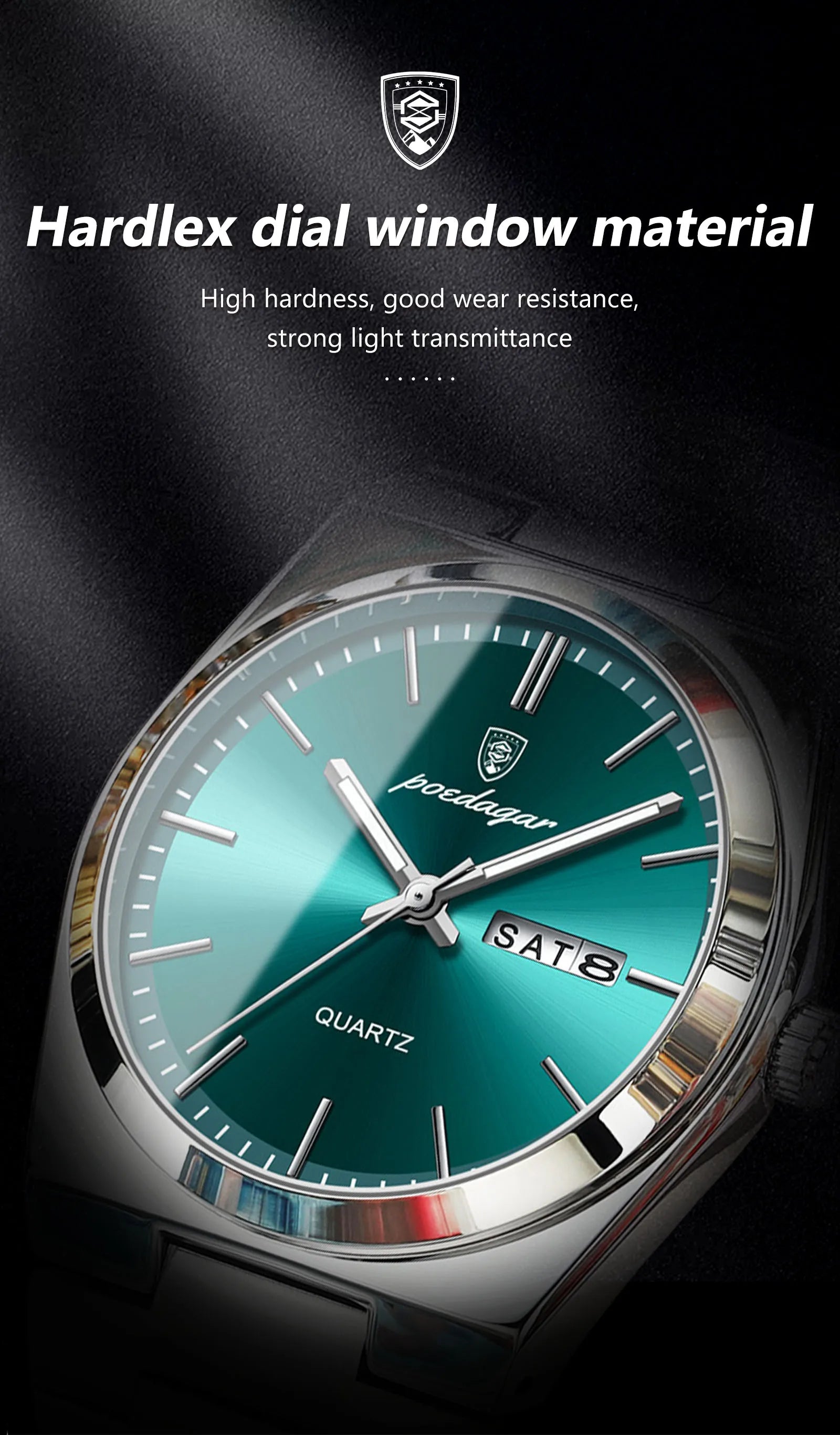 Montre Homme POEDAGAR – Acier & Quartz