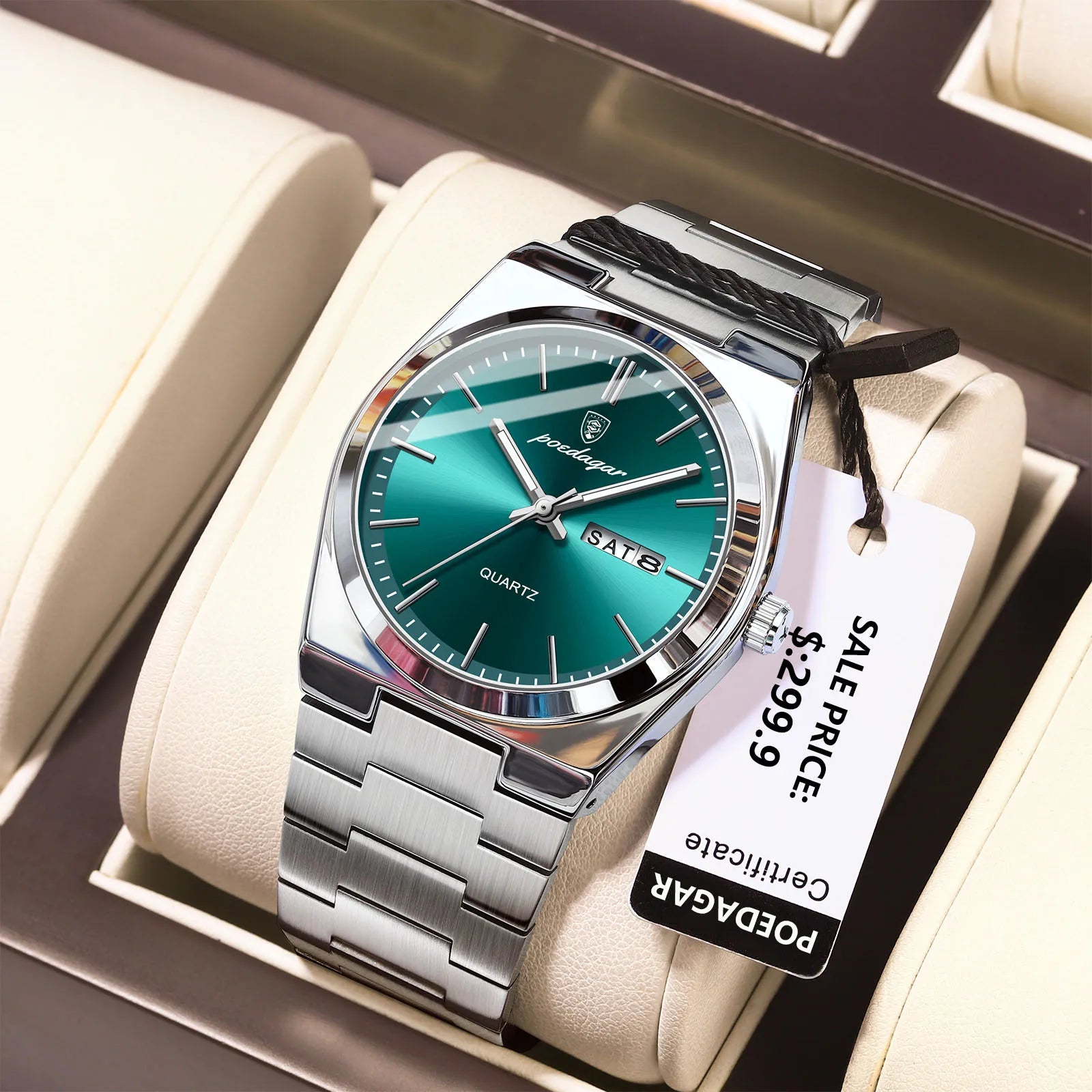 Montre Homme POEDAGAR – Acier & Quartz