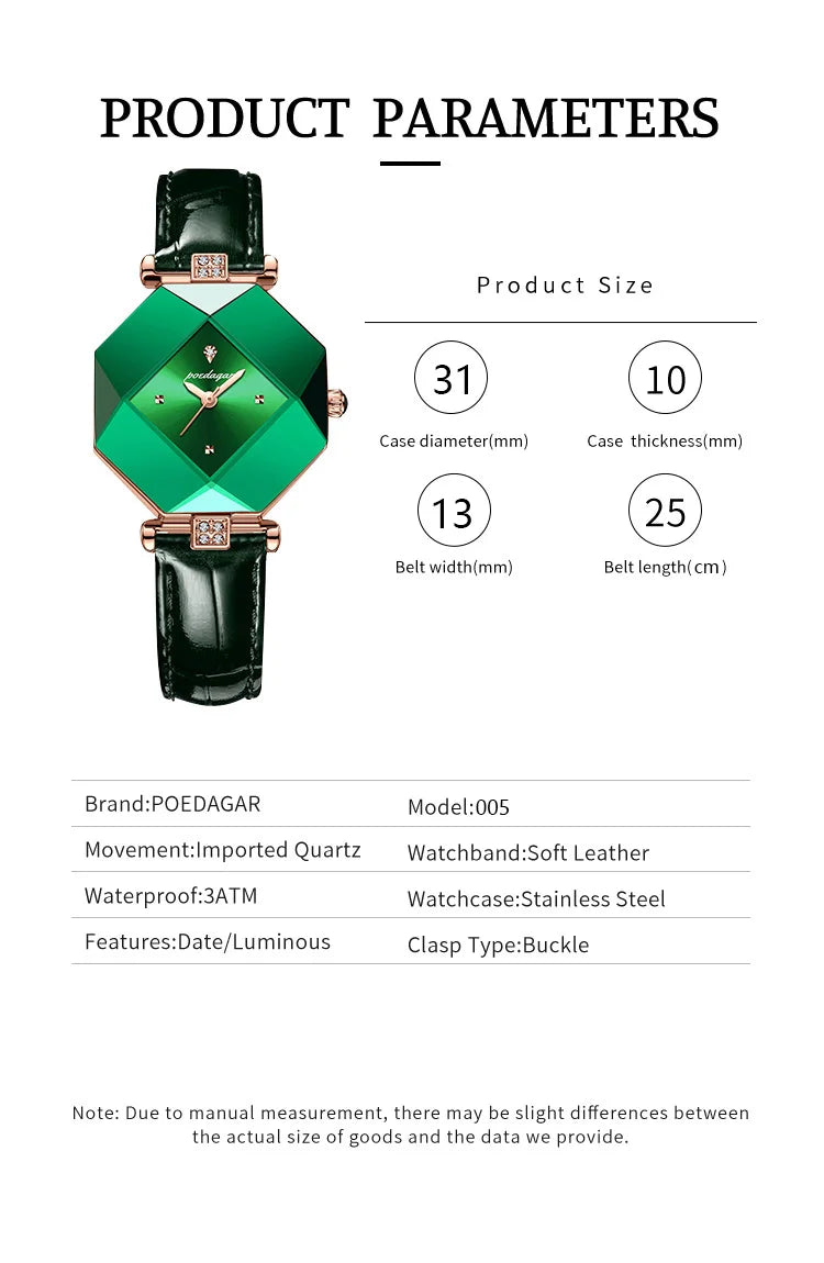 Montre en Cuir POEDAGAR – Édition Luxe