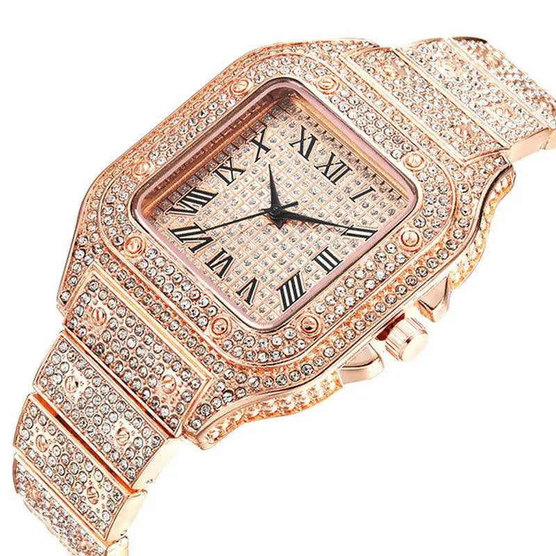 Montre "Prestige" Dorée – Édition Cristaux