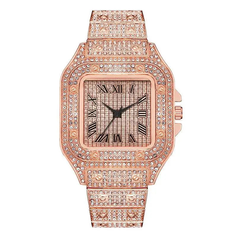 Montre "Prestige" Dorée – Édition Cristaux