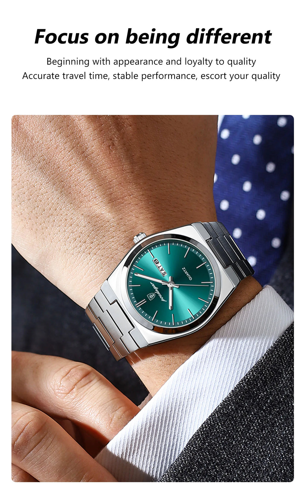 Montre Homme POEDAGAR – Acier & Quartz
