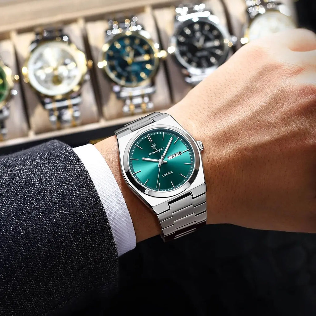 Montre Homme POEDAGAR – Acier & Quartz