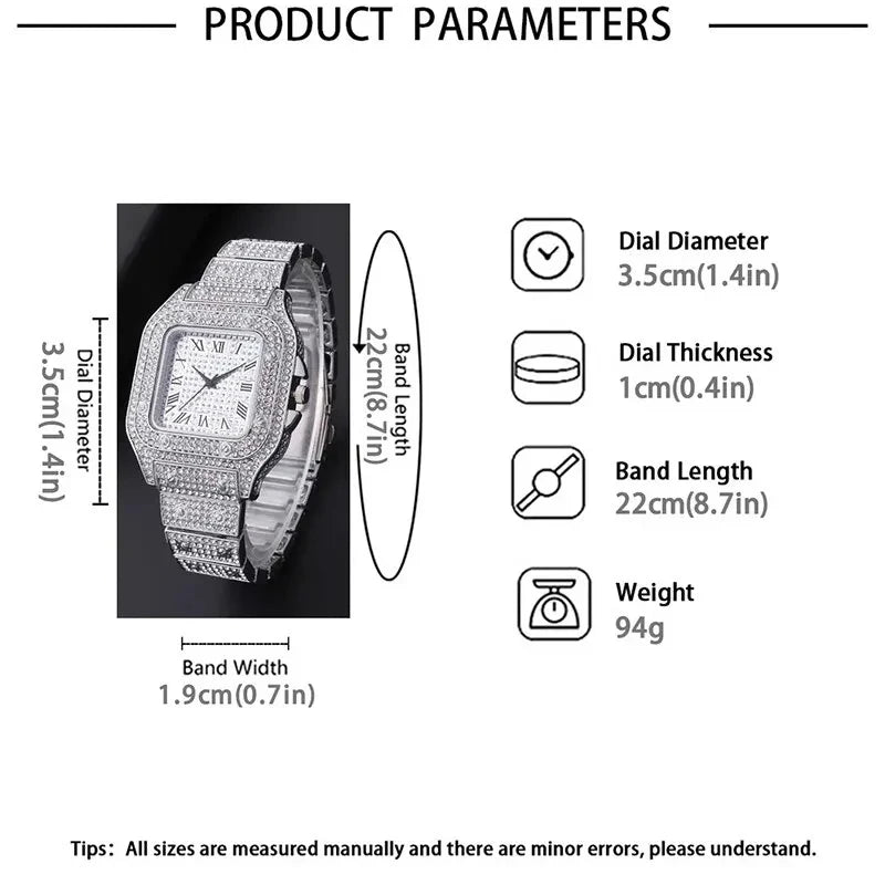 Montre "Prestige" Dorée – Édition Cristaux